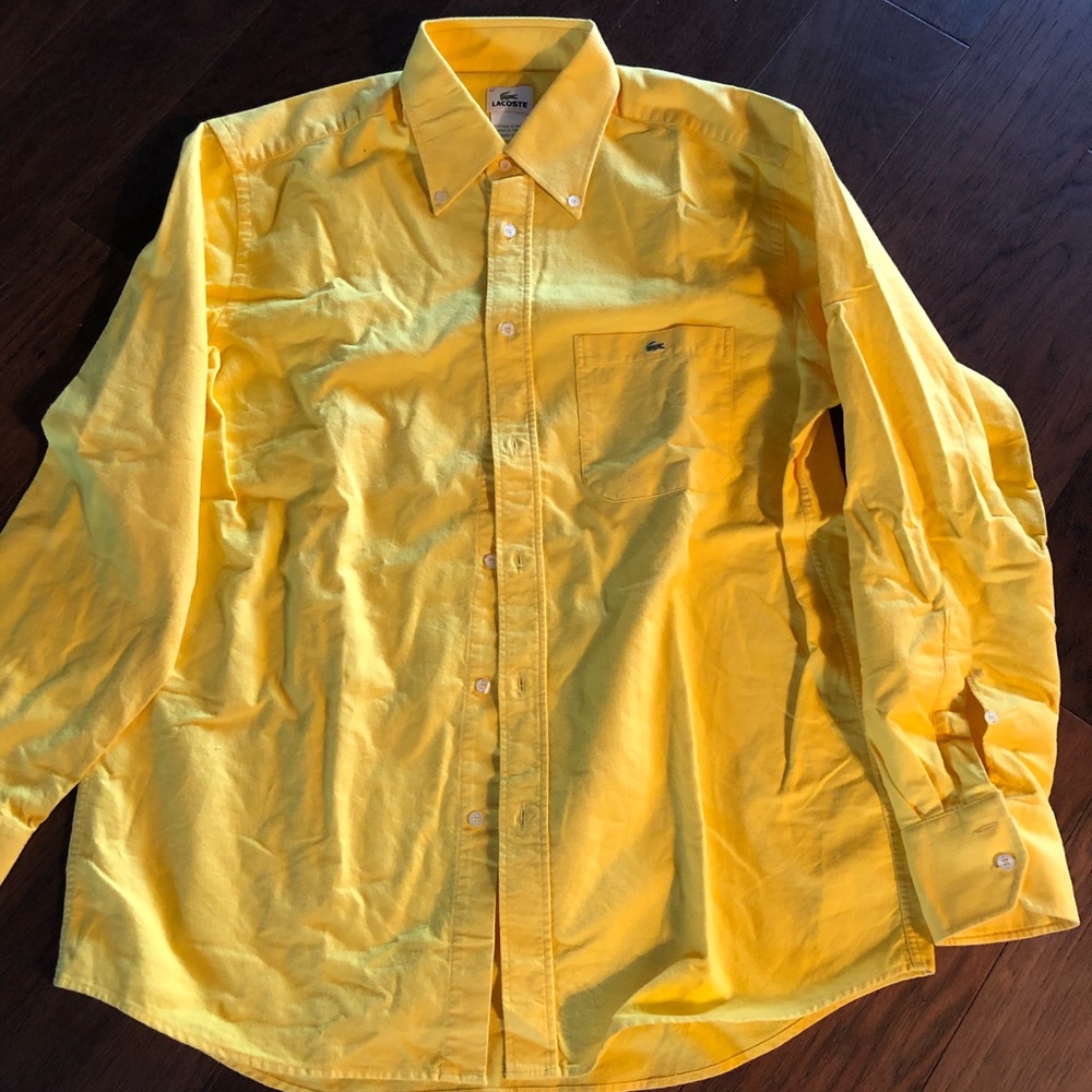 Yellow Lacoste long sleeve shirt!